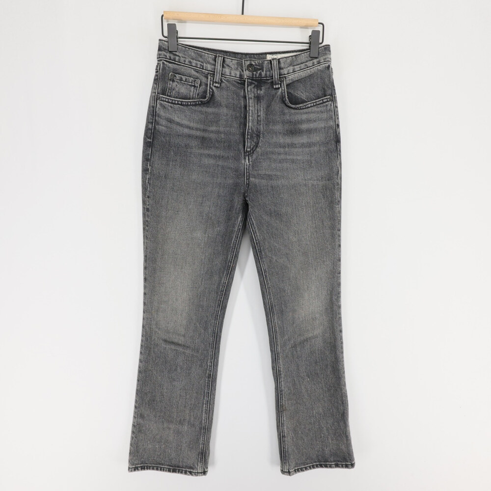 Rag and Bone Jeans Womens 28 Gray High Rise Crop Flare Kick Crop Stretch Denim